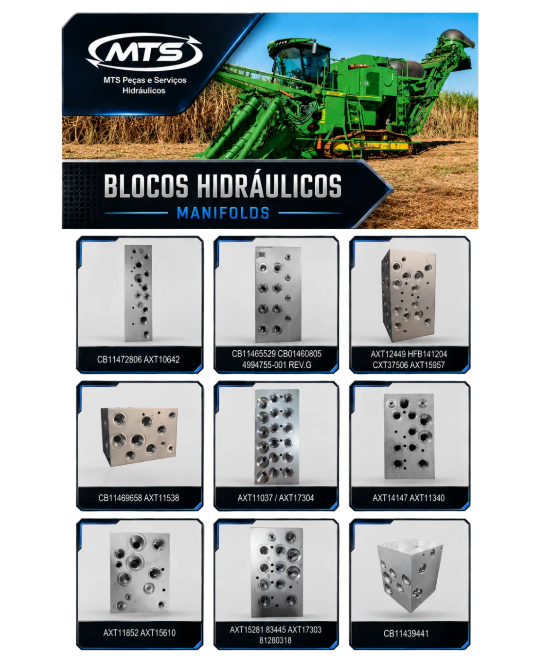 Catálogo de Blocos Hidráulicos - Colhedora de Cana John Deere